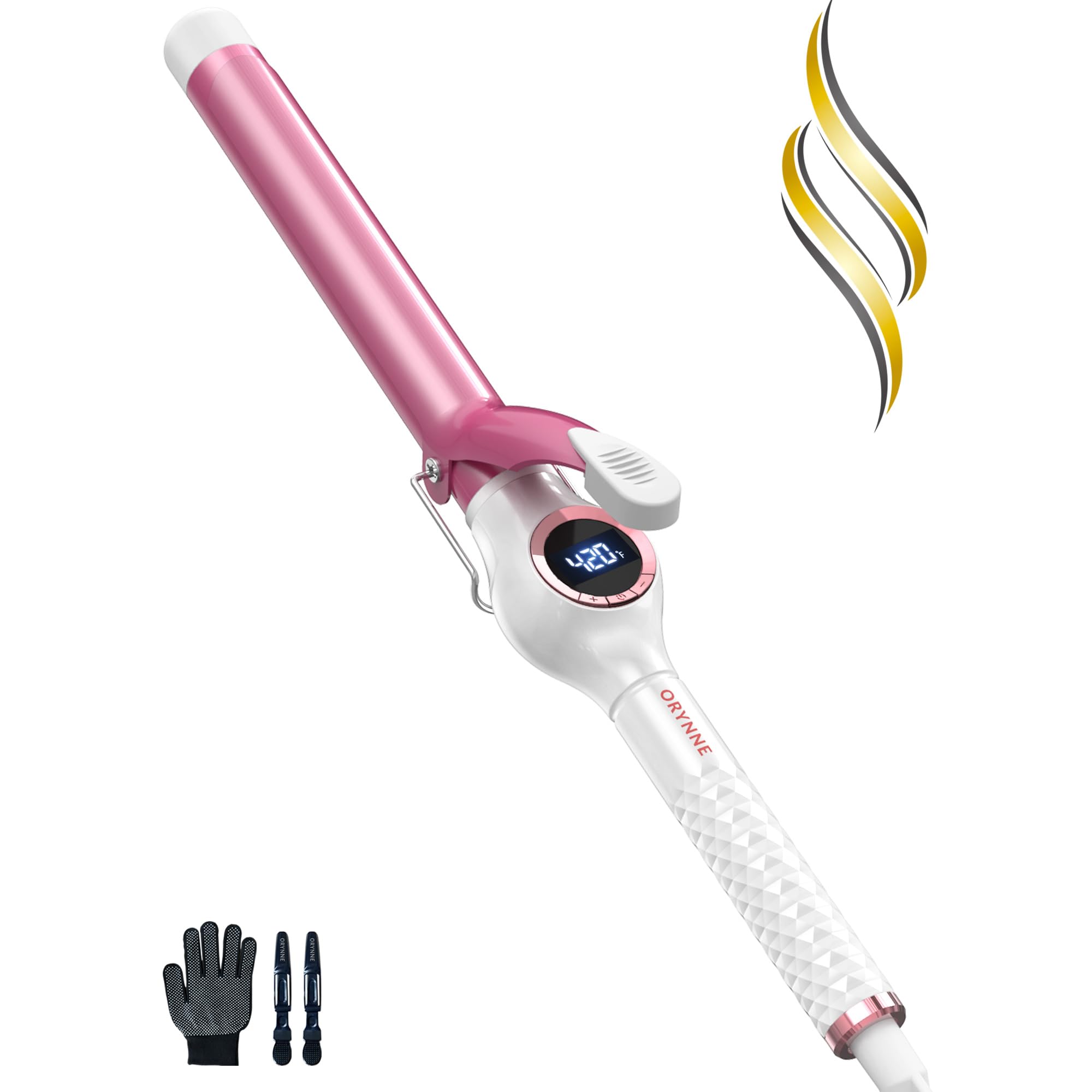 Amazon.com: ORYNNE Digital Ceramic Curling Iron - 1 Inch Barrel
